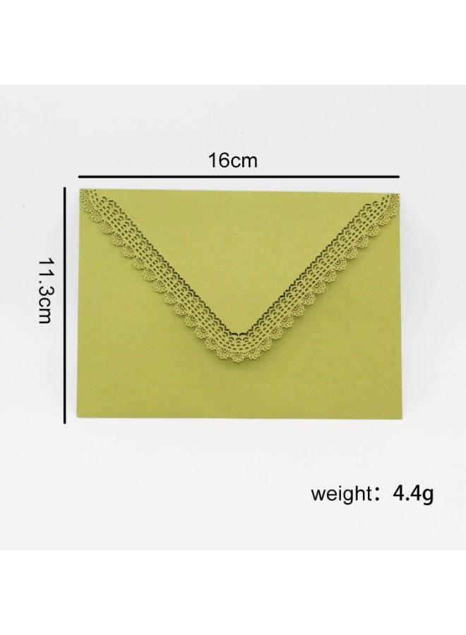 FAYET 10 Pack Colorful Hollow Triangle Envelopes , Paper Card Envelopes for Wedding Invitations, Party Favors, Business Cards, Gifts, and DIY Crafts (160×113mm) - Image 2